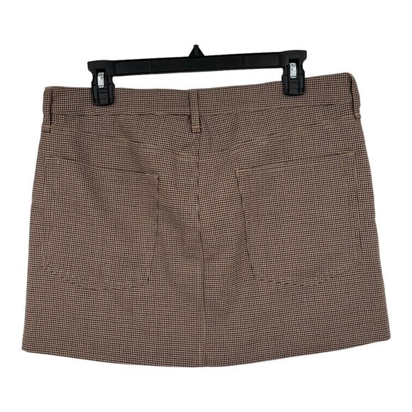 Rag & Bone Skirt Itty Bitty Plaid brown miniskirt size 10 - Picture 4 of 7